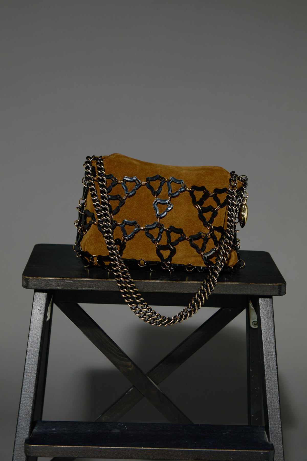 Mini Marine Gold Chain Bag(Oudwood)