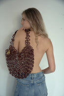 Aqua Transparent Tote Bag(Burgundy)