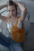 Aqua Transparent Tote Bag(Tangerine)