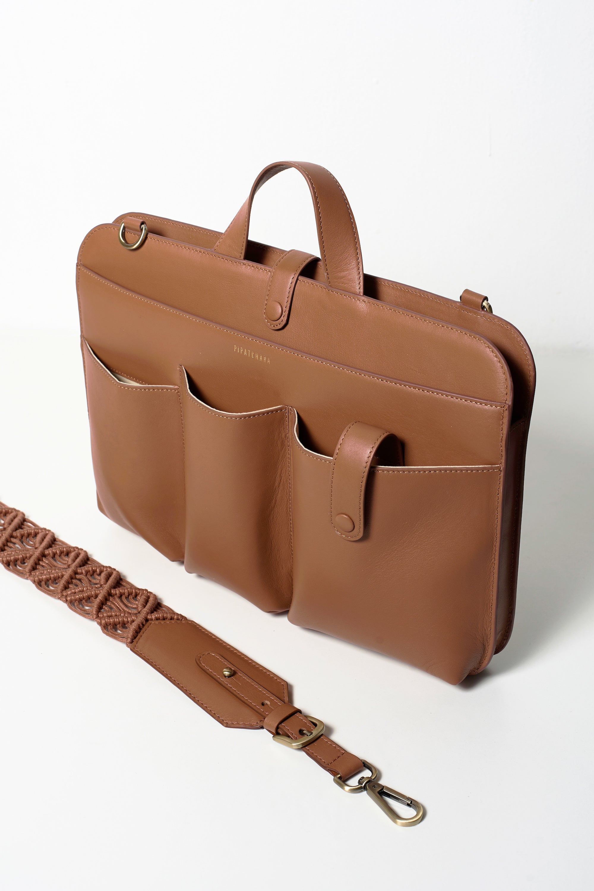 Lia Laptop Bag Leather(Tan)