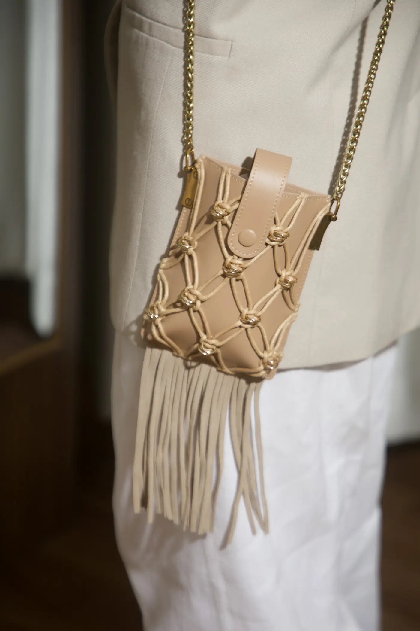 Madi Bag Fringes(Nude)