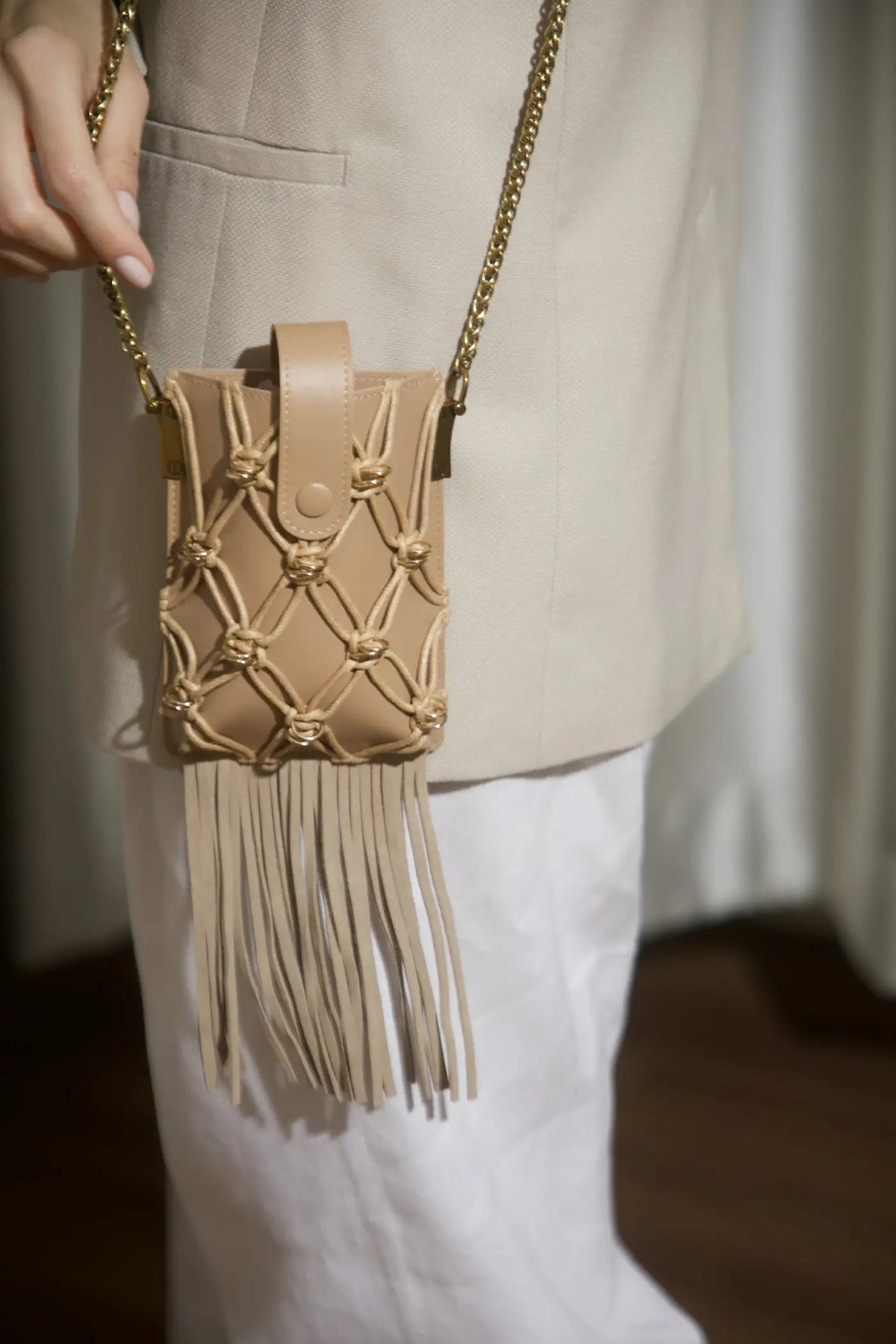 Madi Bag Fringes(Nude)
