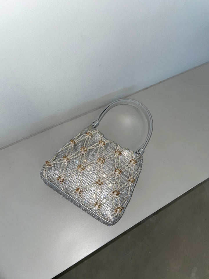 Mini Jade Bag Crystal Silver