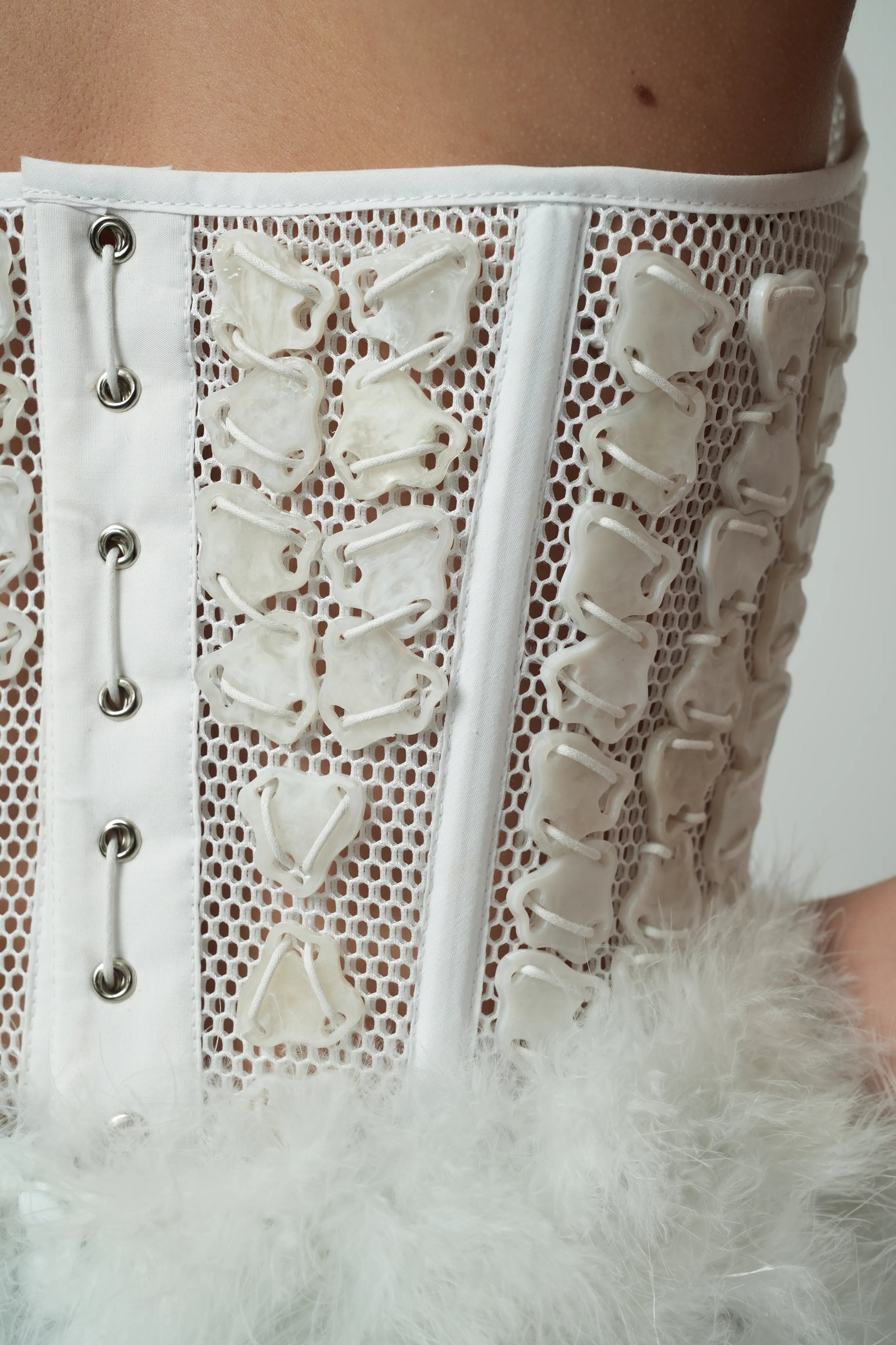 Woven Infinitude Corset(White)